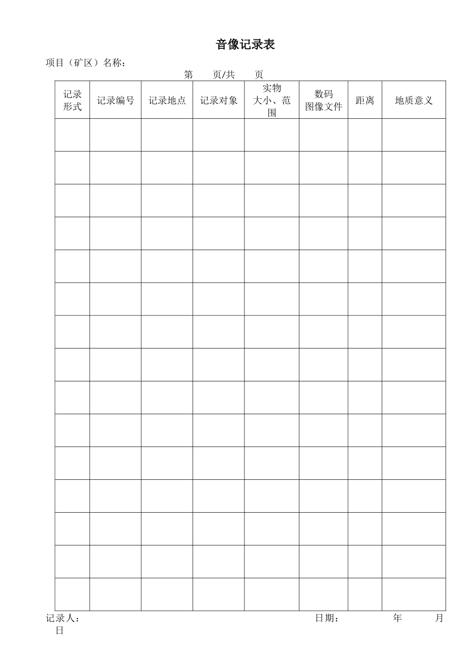 地质表格大全_第2页