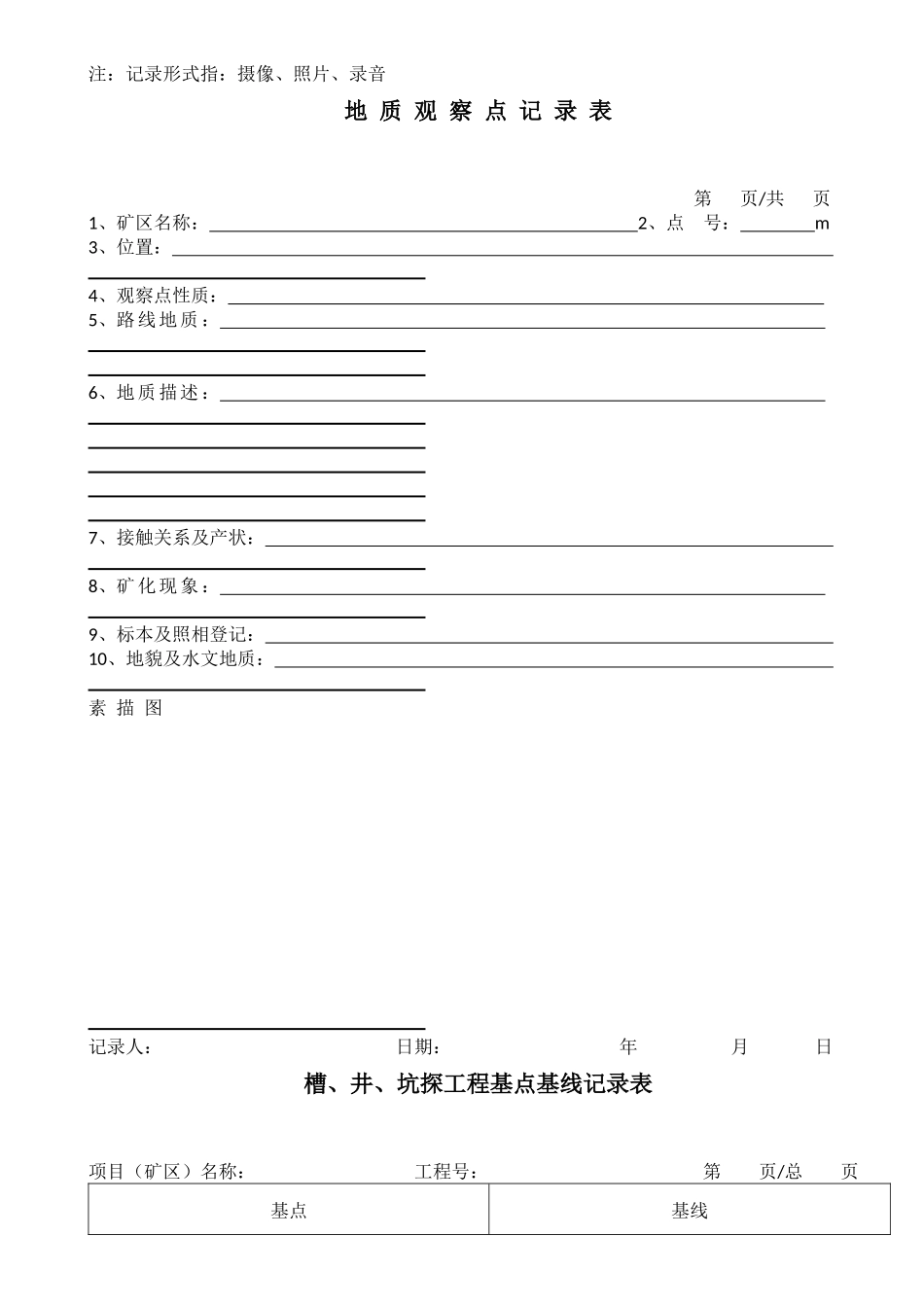 地质表格大全_第3页