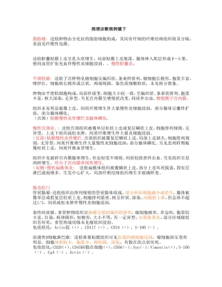 病理疾病诊断镜下描述