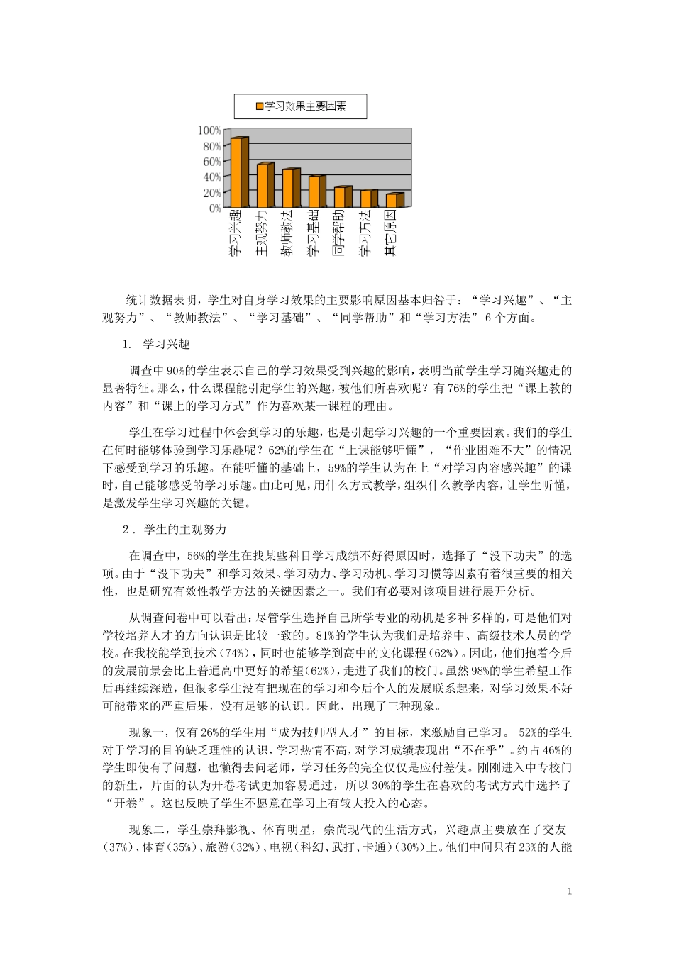 中等职业学校学生学习现状与有效性教学方法研究_第2页