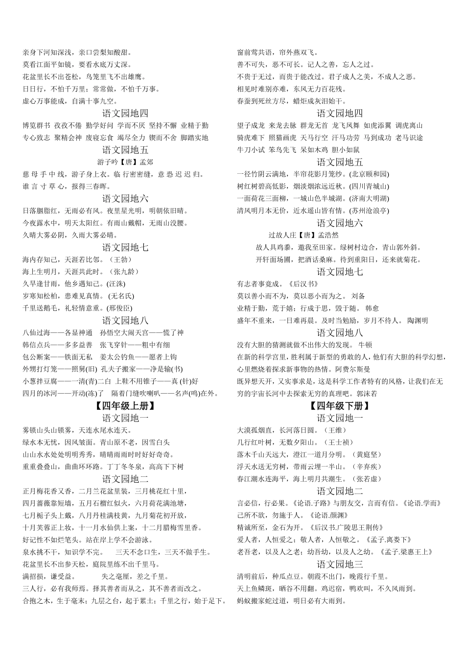 小学语文日积月累汇总_第2页