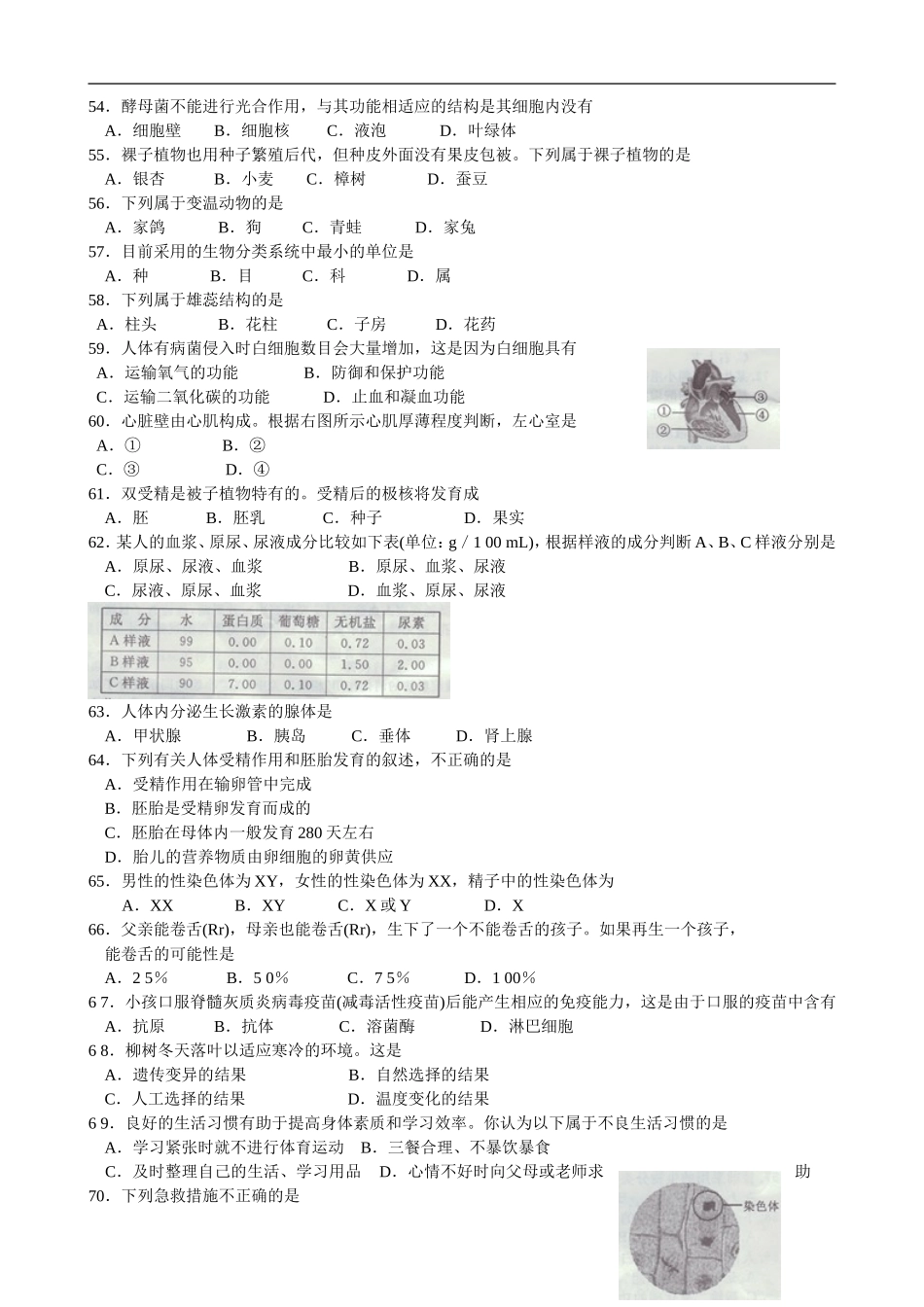 2015年泰州市初中统一考查_第2页