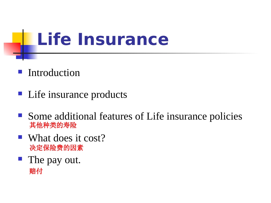 (人寿保险)Life Insurance_第1页
