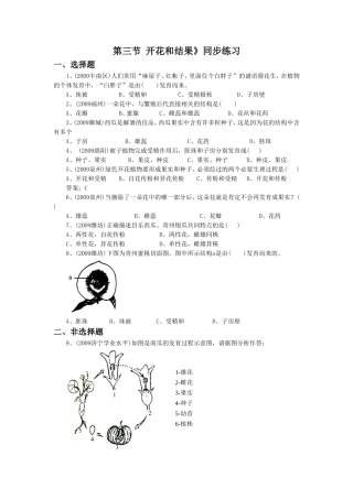 《第三节-开花和结果》同步练习2