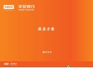 财务顾问服务方案(福州分行)