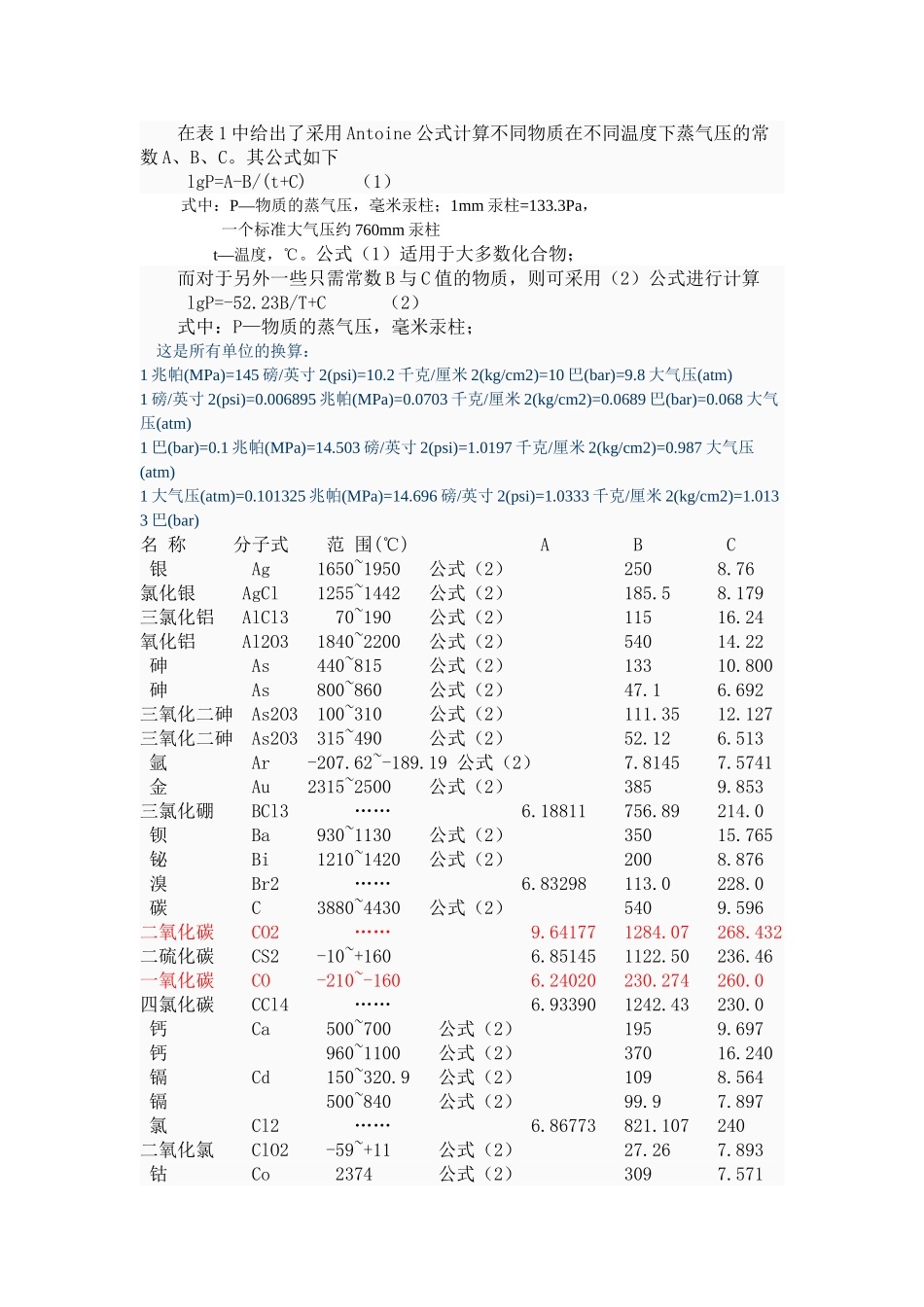 饱和蒸汽压和温度的计算关系式_第1页