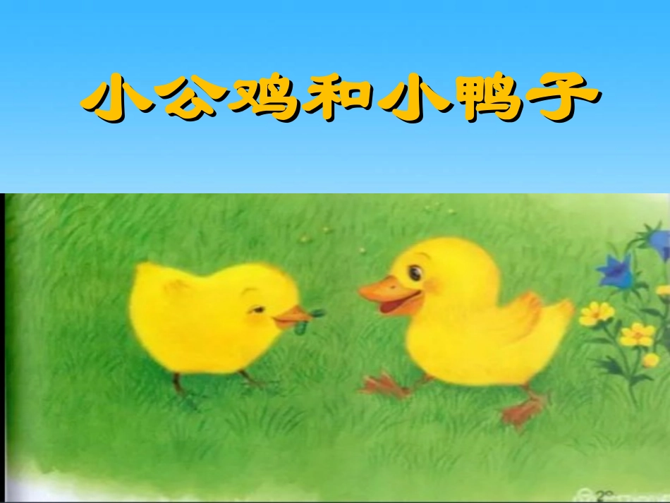 (部编)人教语文2011课标版一年级下册5.小鸭子和小公鸡_第1页