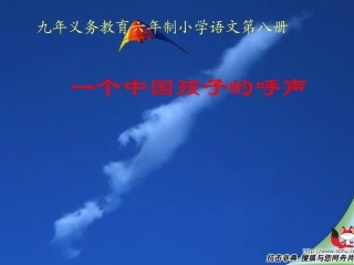 《一个中国孩子的呼声》课件