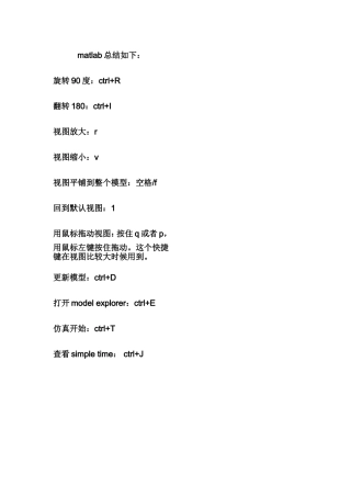 MATLAB_simulink快捷键