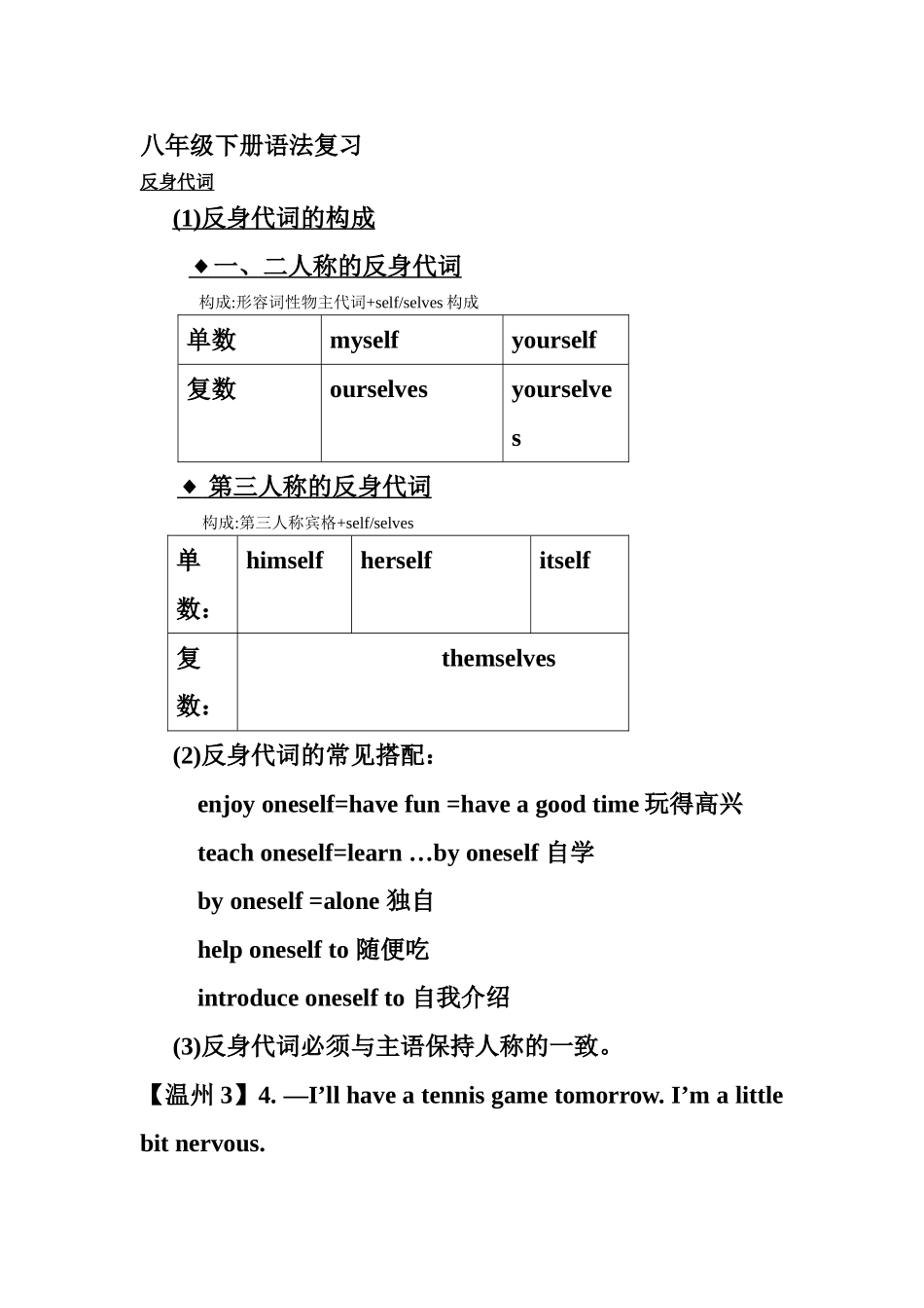 八年级下册语法复习_第1页