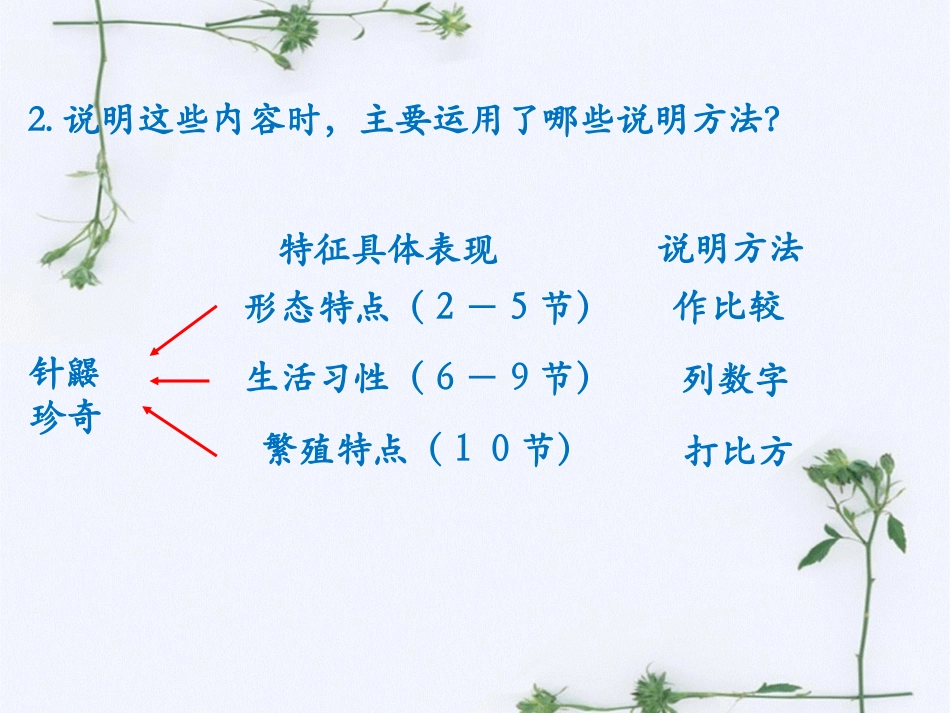 《珍奇的稀有动物—针鼹》课堂学习_第3页