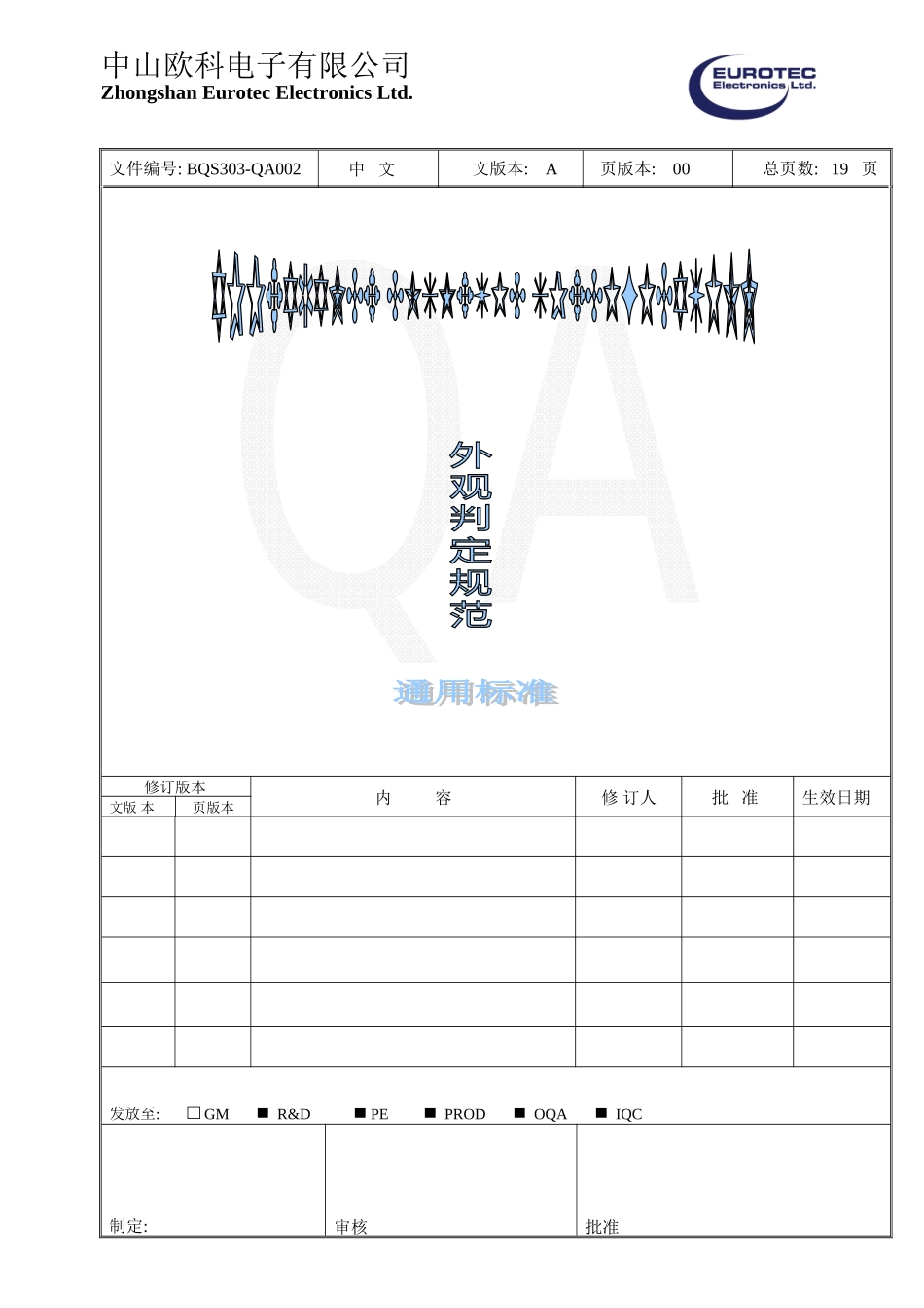 BQS303-QA002 外观判定规范_第1页