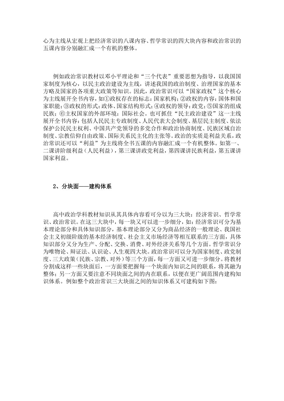 政治学科知识体系建构方法及应用_第2页