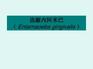 齿龈内阿米巴
