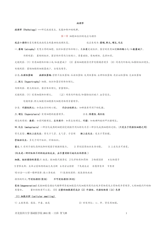病理学重点笔记__第二版