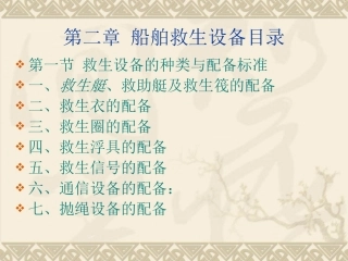 船舶救生设备目录ppt