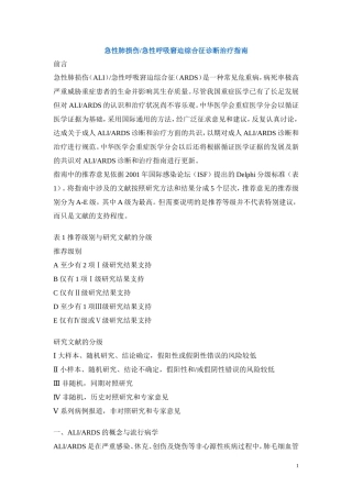 ARDS诊断治疗指南.