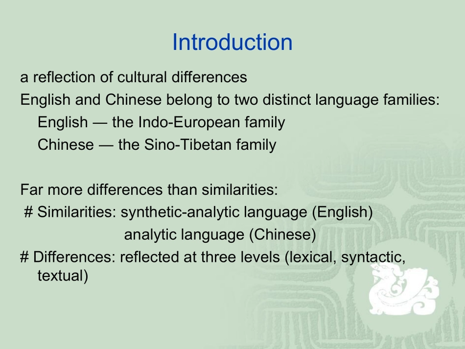 Lecture 2 English vs. Chinese_第2页