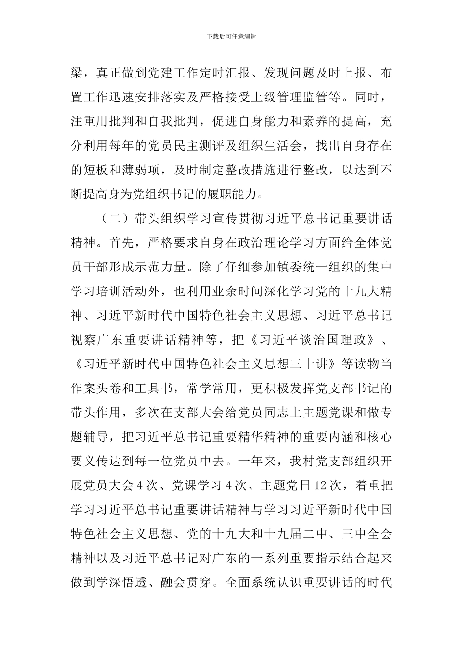 党支部书记2024年度抓基层党建工作述职报告_第2页