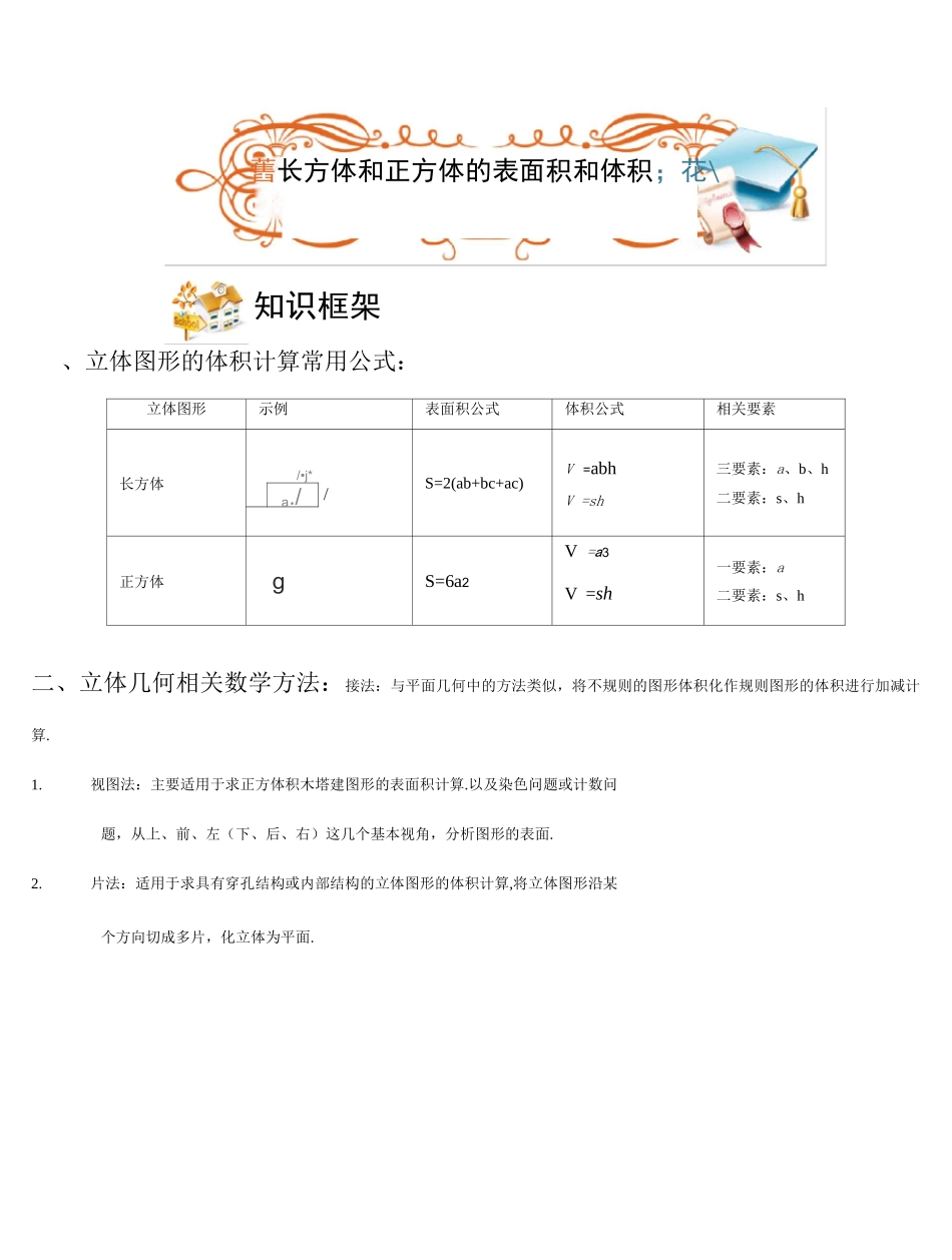 长方体和正方体的表面积和体积_第1页