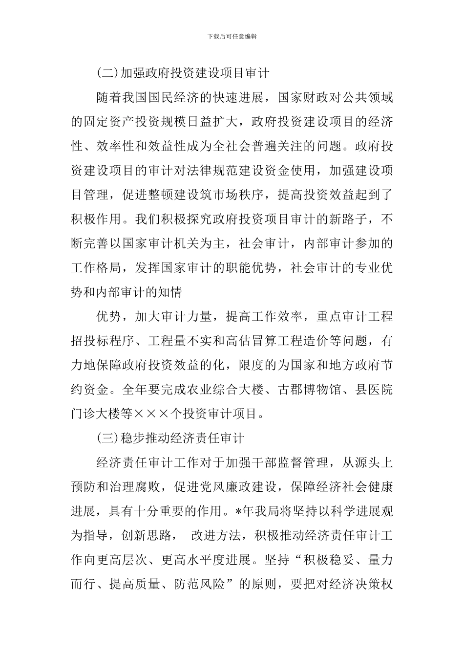 企业审计年度工作计划范文_第2页