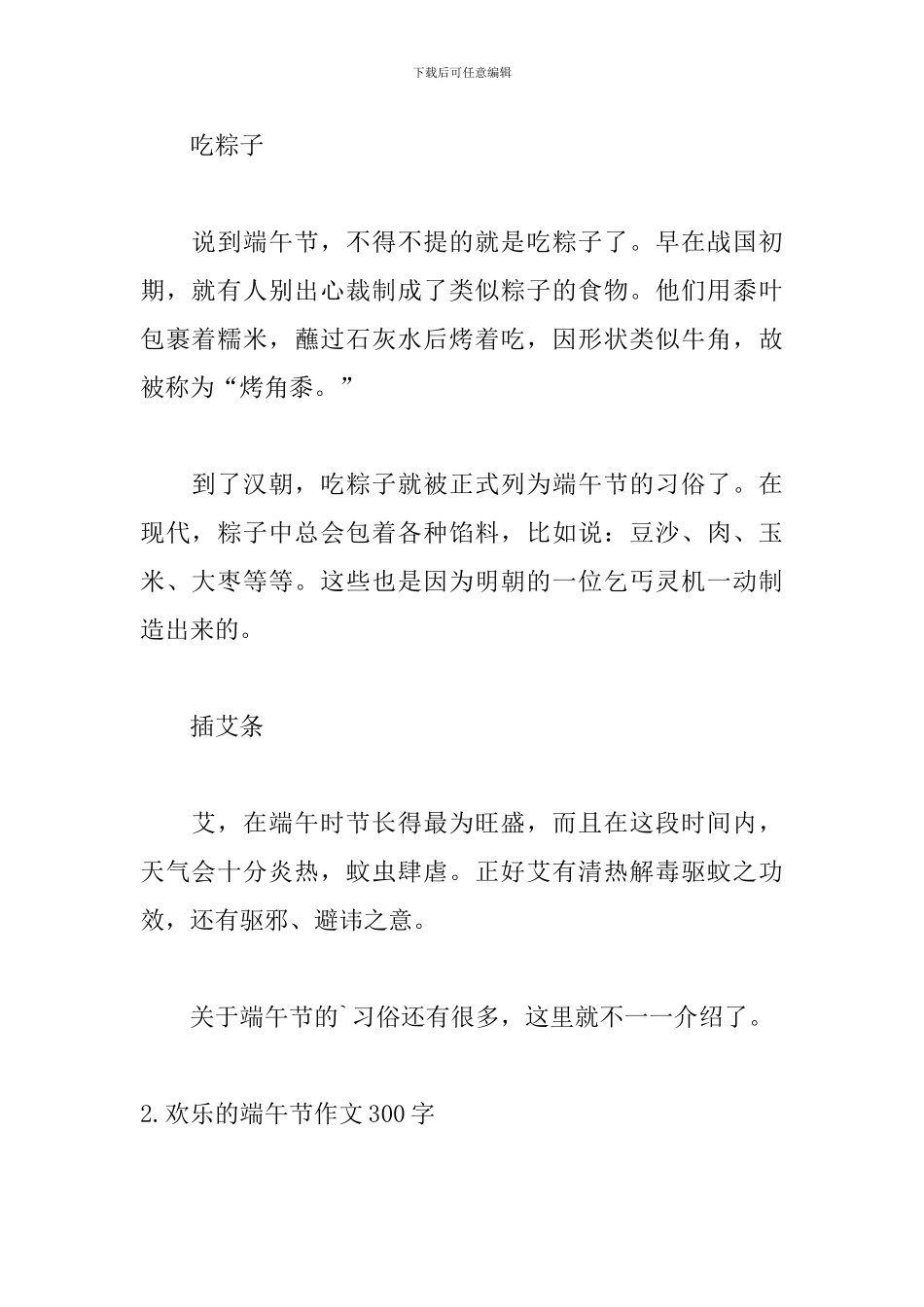 快乐的端午节作文300字10篇_第2页
