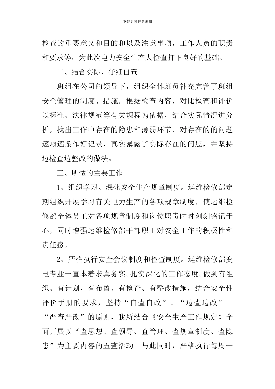 关于电力安全检查活动的总结_第2页
