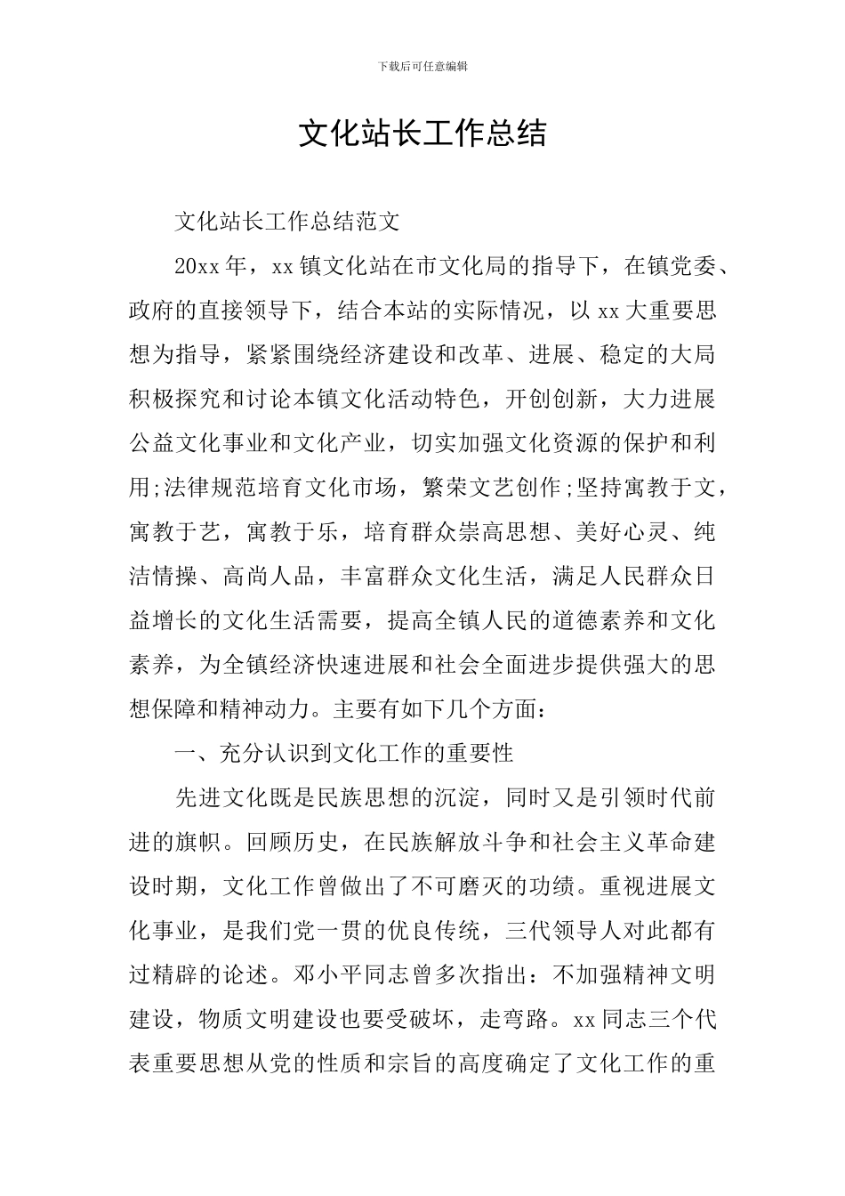 文化站长工作总结_第1页