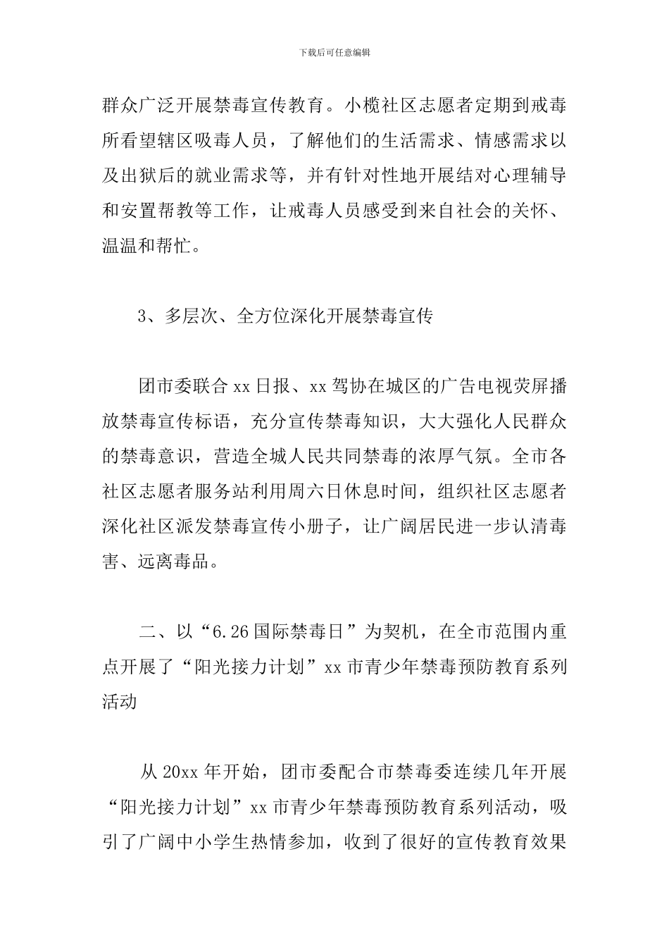 青少年禁毒宣传活动心得体会合集_第3页