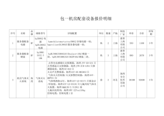 包一机房配套设备报价明细