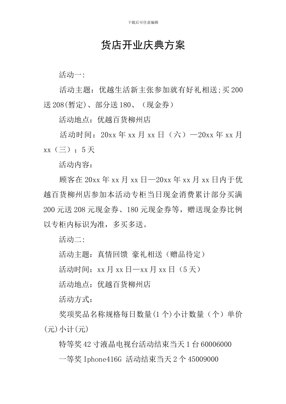货店开业庆典方案_第1页