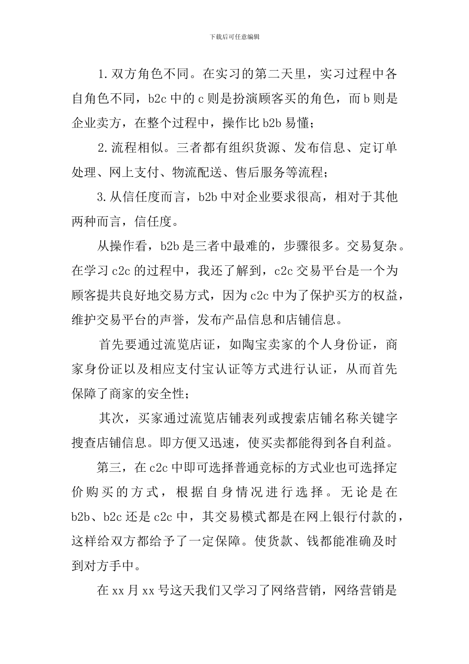 2024电子商务毕业实习报告(4篇)_第3页