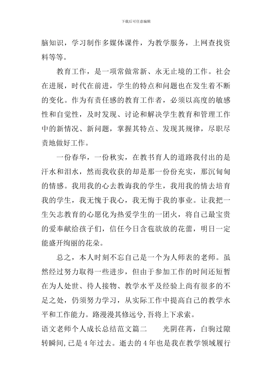 语文教师个人成长总结优秀文章_第3页