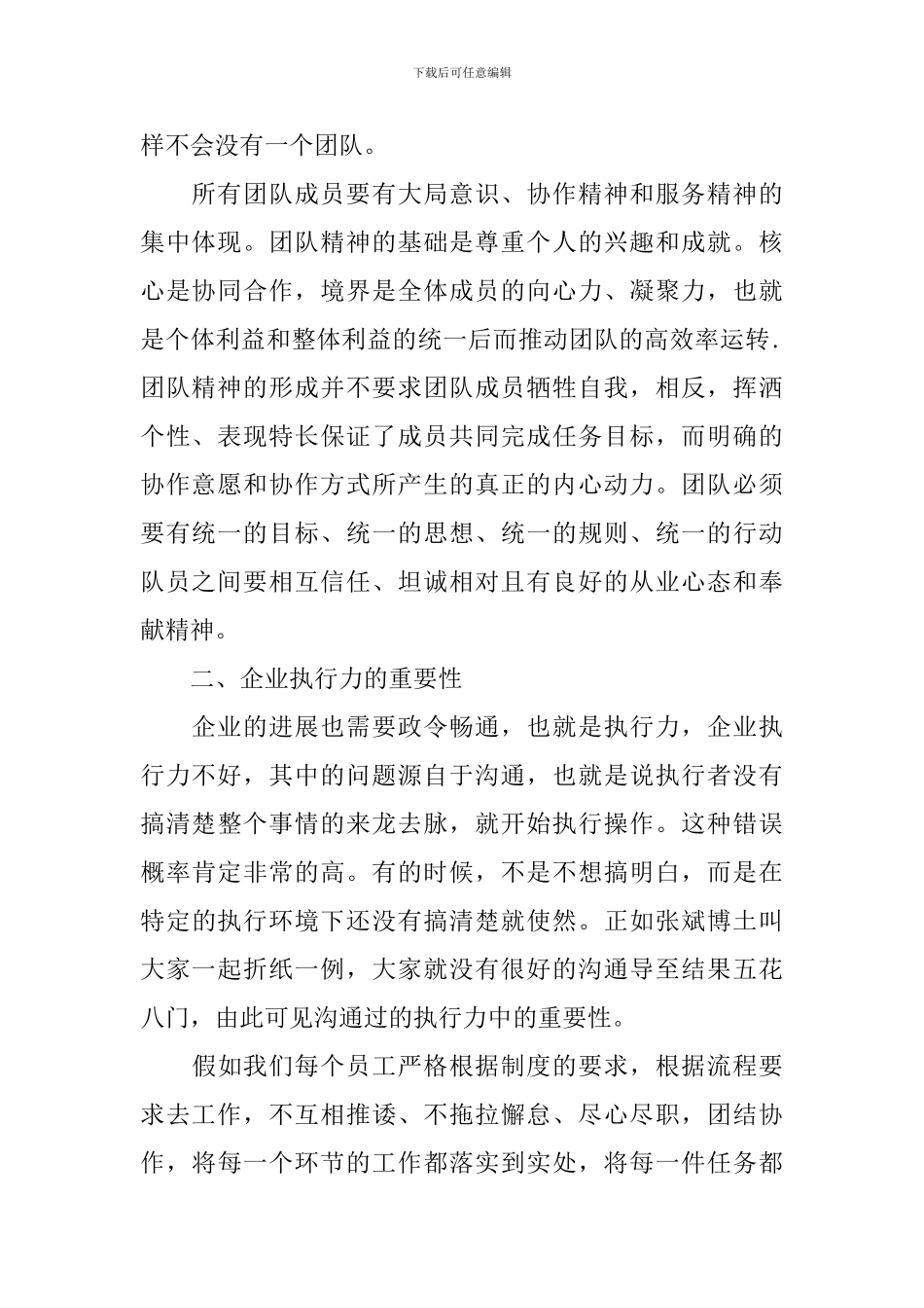 工作执行力述职报告5篇_第2页