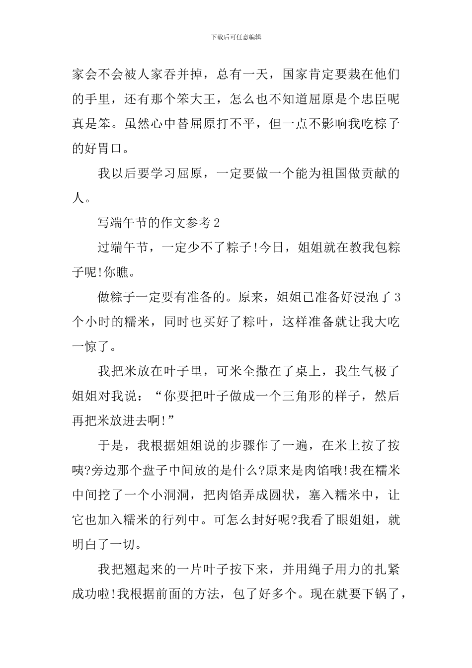 写端午节的作文参考_第2页