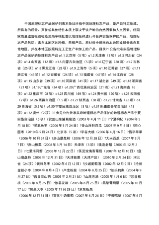 地理标志产品目录.