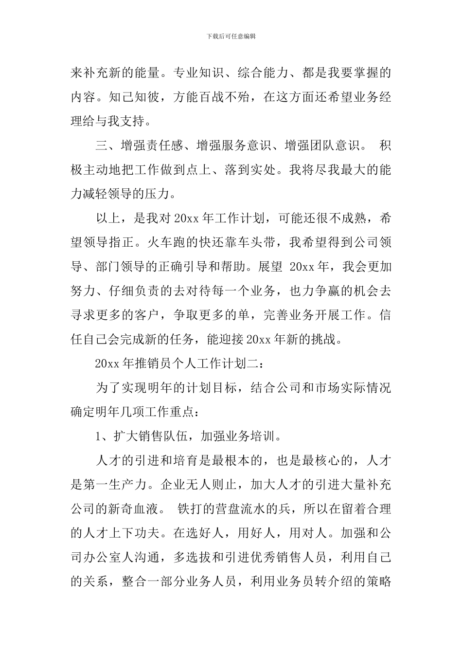 2024年推销员个人工作计划3篇_第3页
