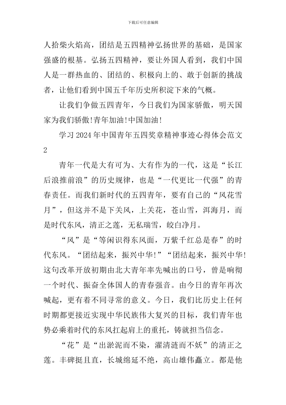 学习2024年中国青年五四奖章精神事迹心得体会_第3页