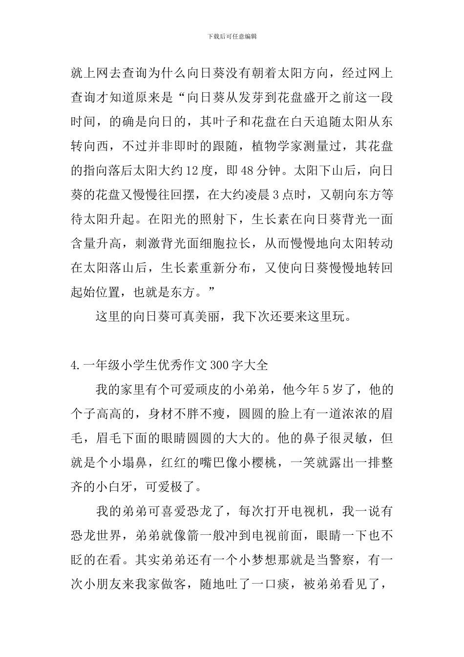 一年级小学生优秀作文300字大全_第3页