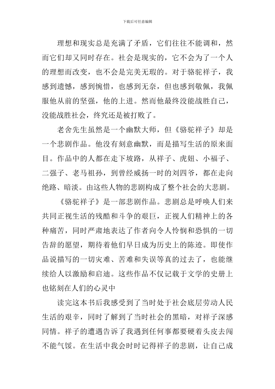 《骆驼祥子》读书笔记_第2页