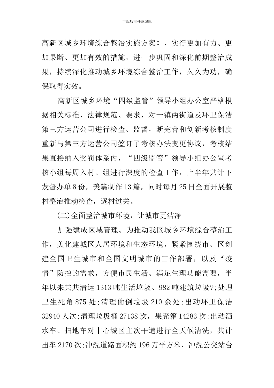 城管中心2024年上半年工作总结及下半年工作计划_第2页