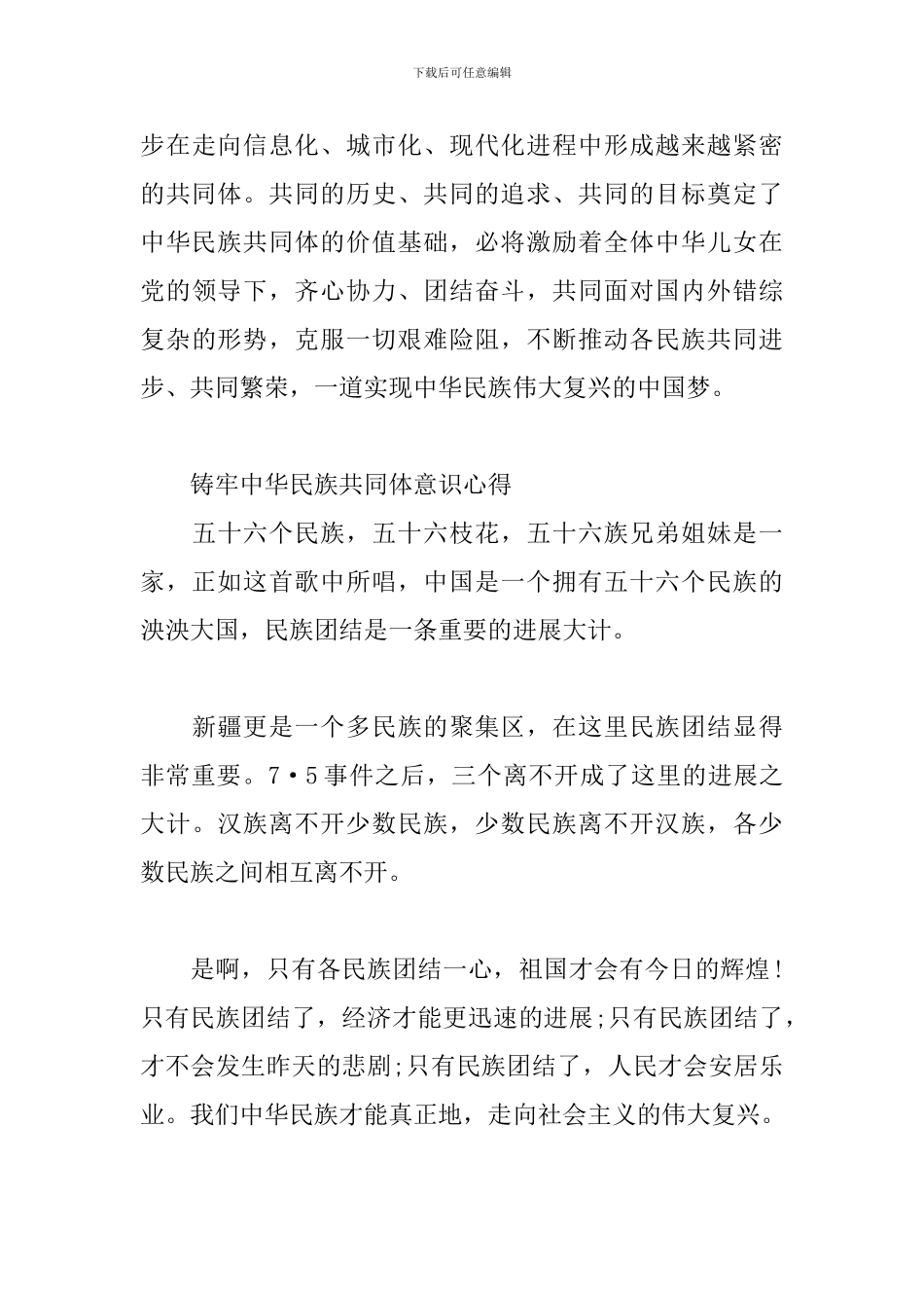 铸牢中华民族共同体意识心得_第3页