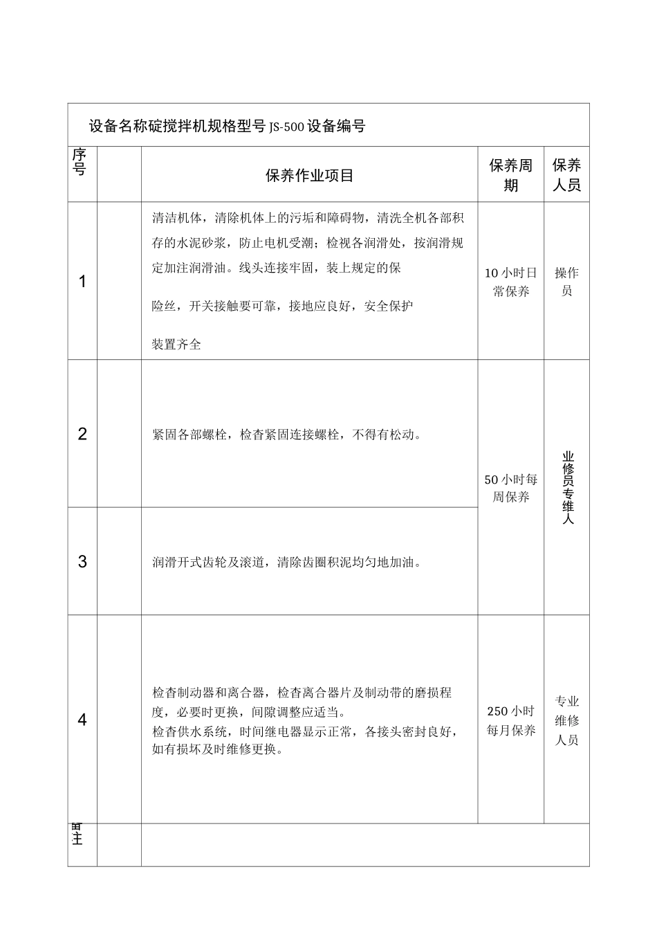 设备维护保养计划表_第3页