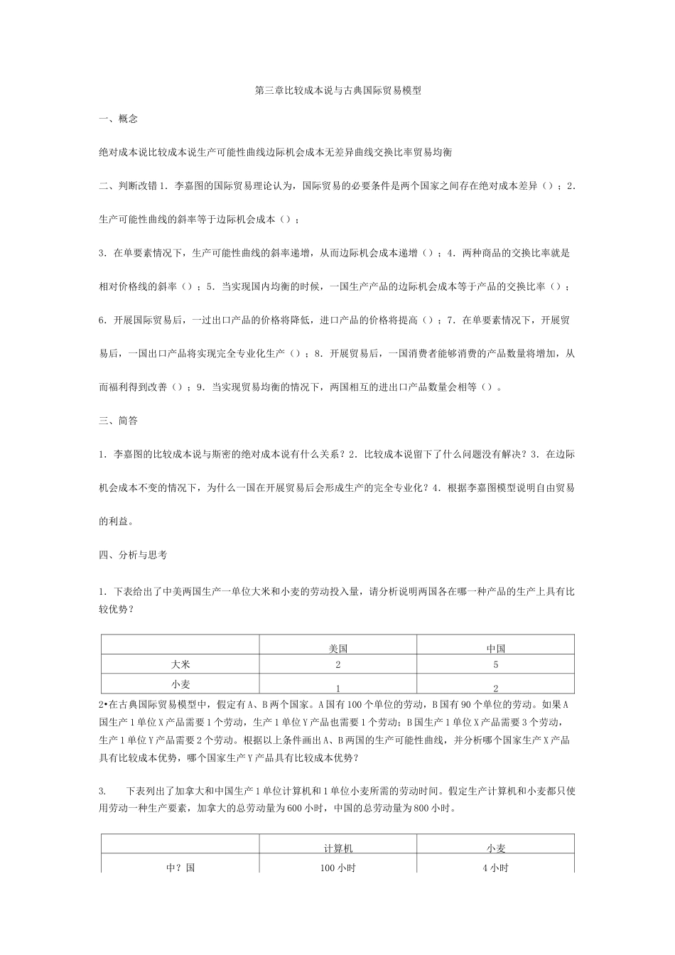 国际贸易学试题库_第2页