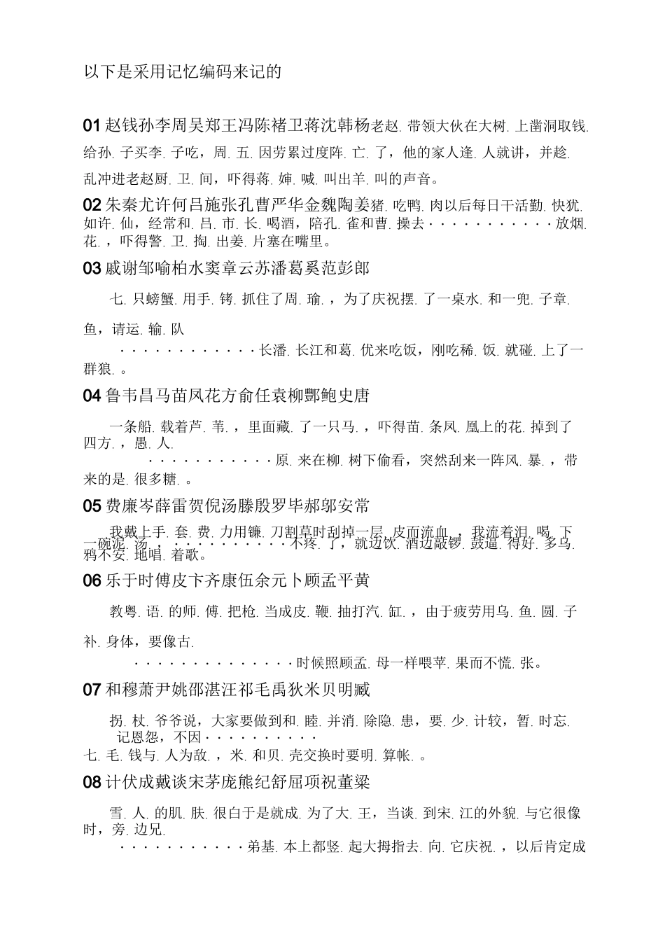 百家姓--记忆编码_第3页