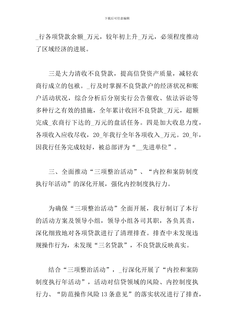 2024年银行行长个人工作总结_第3页