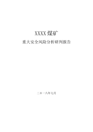 安全风险研判报告