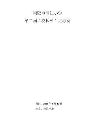 第二届校园足球赛秩序册