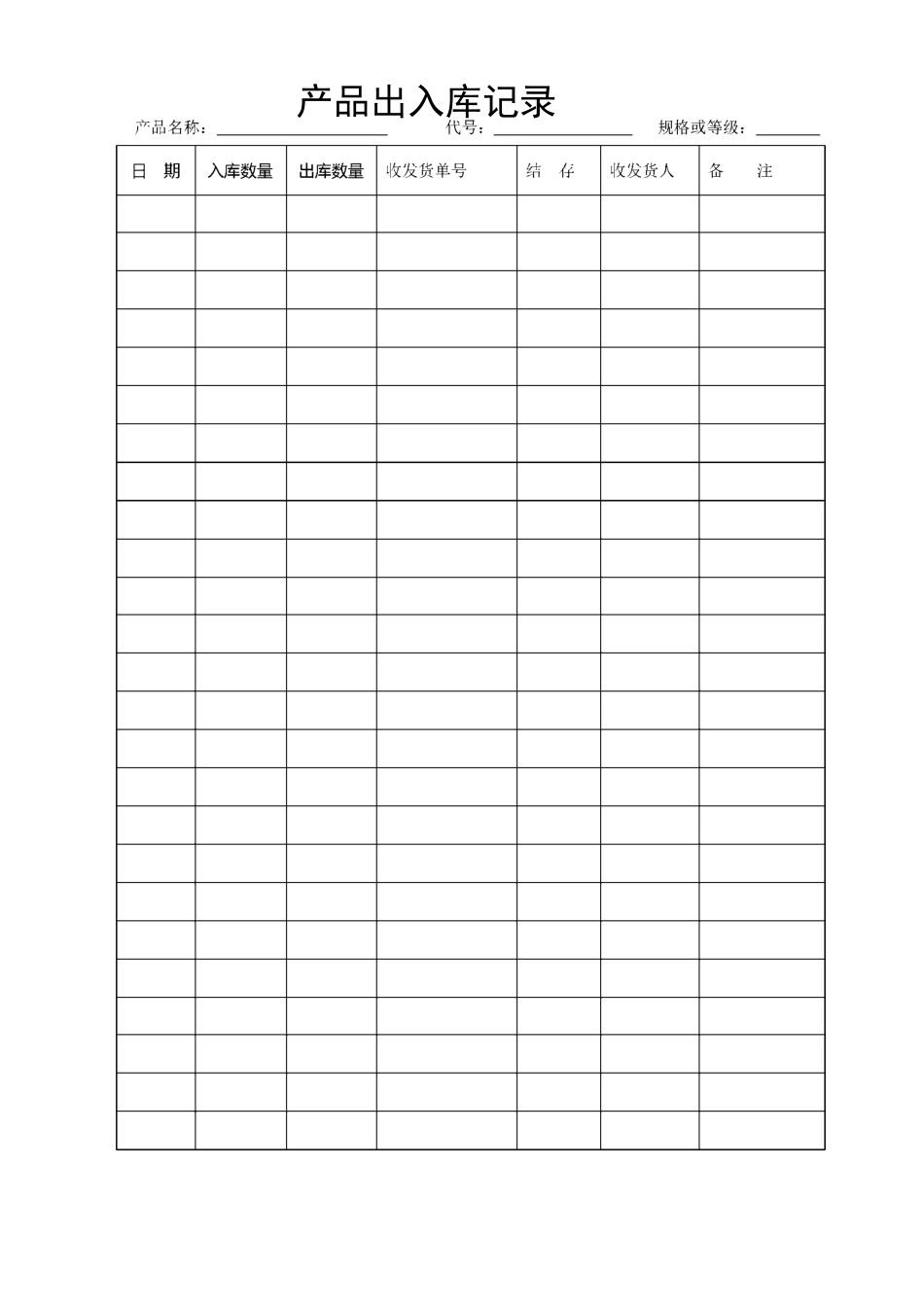 饲料厂各种表格_第1页