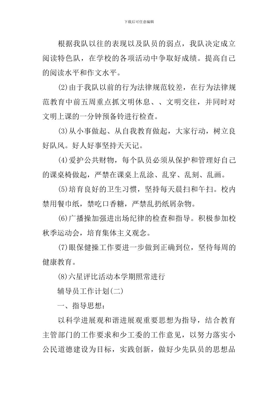 2024学校少先队辅导员工作计划_第3页